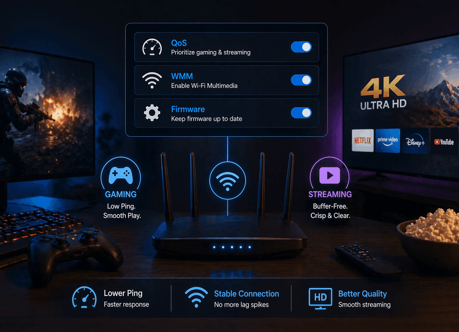 Optimised gaming and streaming setup