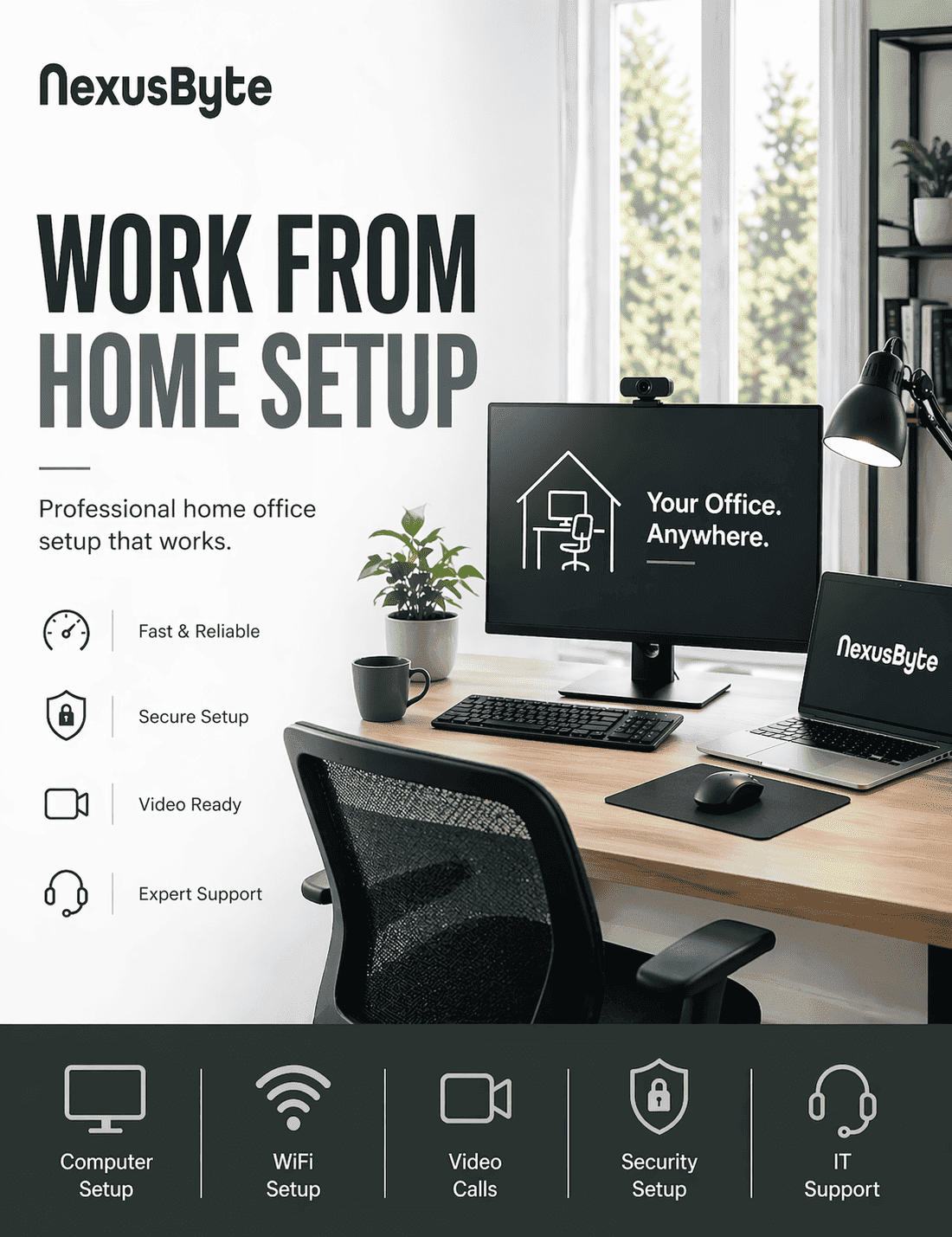 24/7 Work From Home Setup & Home Office IT Support in Sydney by Nexusbyte