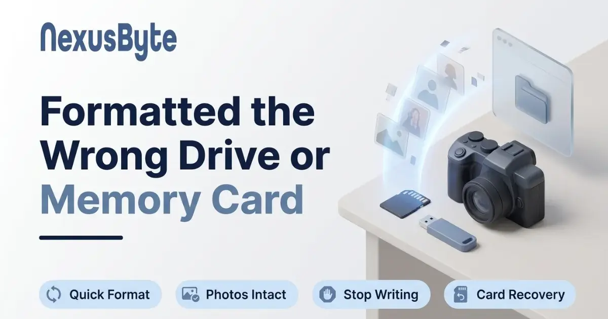 Formatted the Wrong Drive or Memory Card: What Happens Next