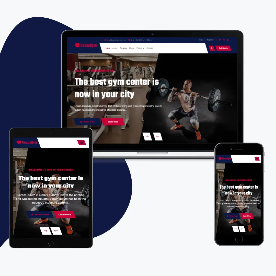 Image of Gym Website
