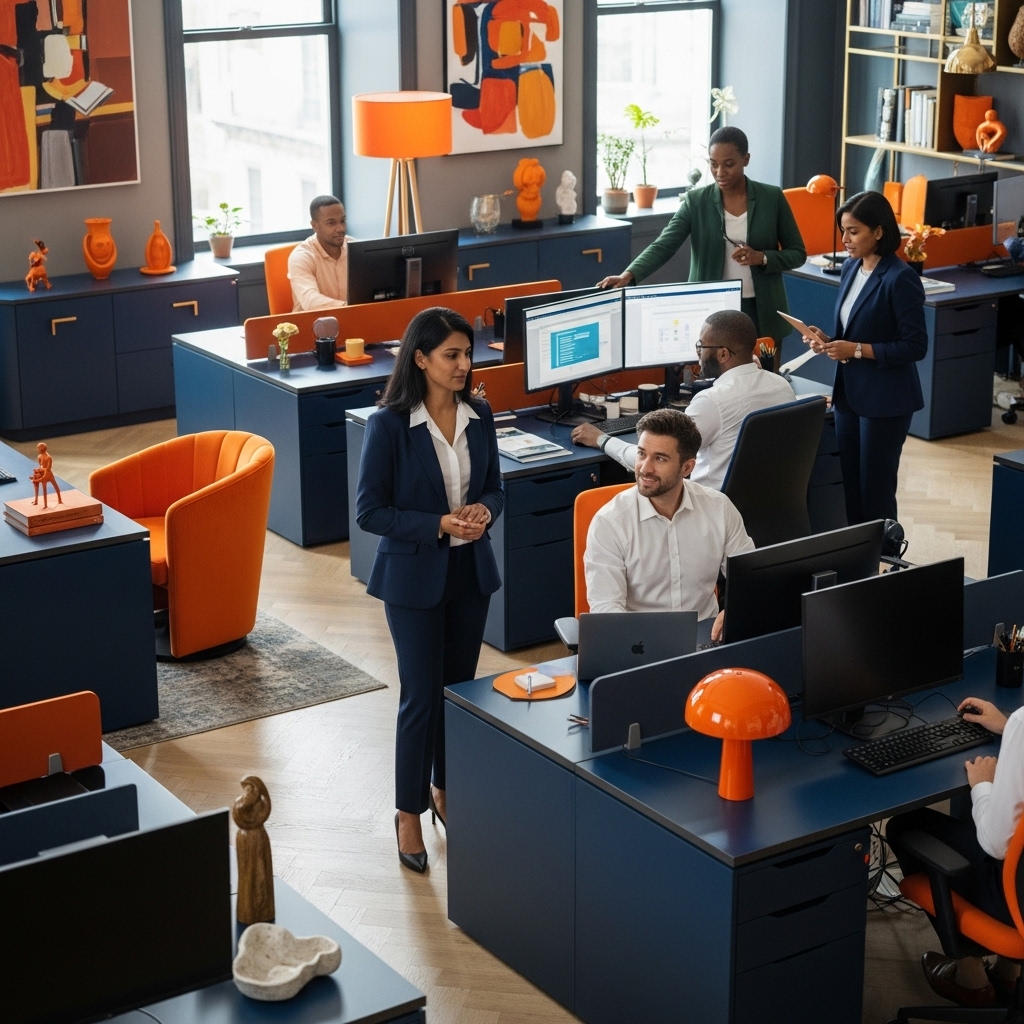 Contemporary office environment for software and hardware management