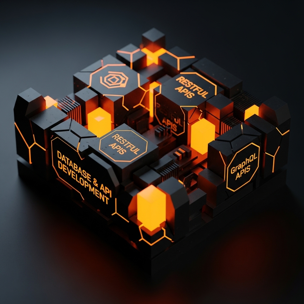 3D visualization of database and API development components